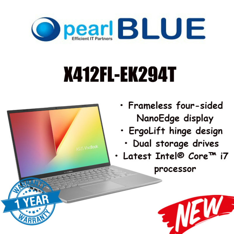 ASUS VivoBook 14 X412FL-EK294T / i7-8565U / 8 GB DDR4 / 512GB PCIe® SSD / MX250