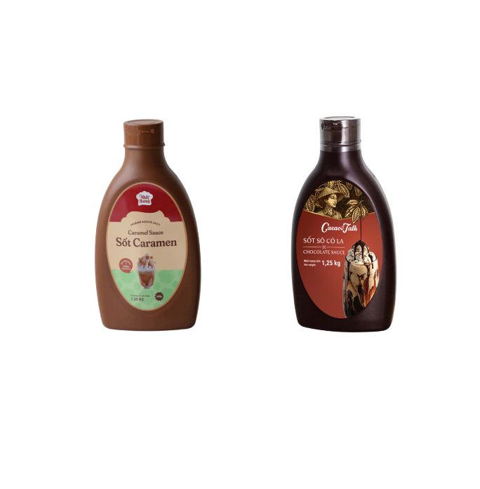 Sốt topping socola sệt đủ vị Cacao Talk 1.25kg