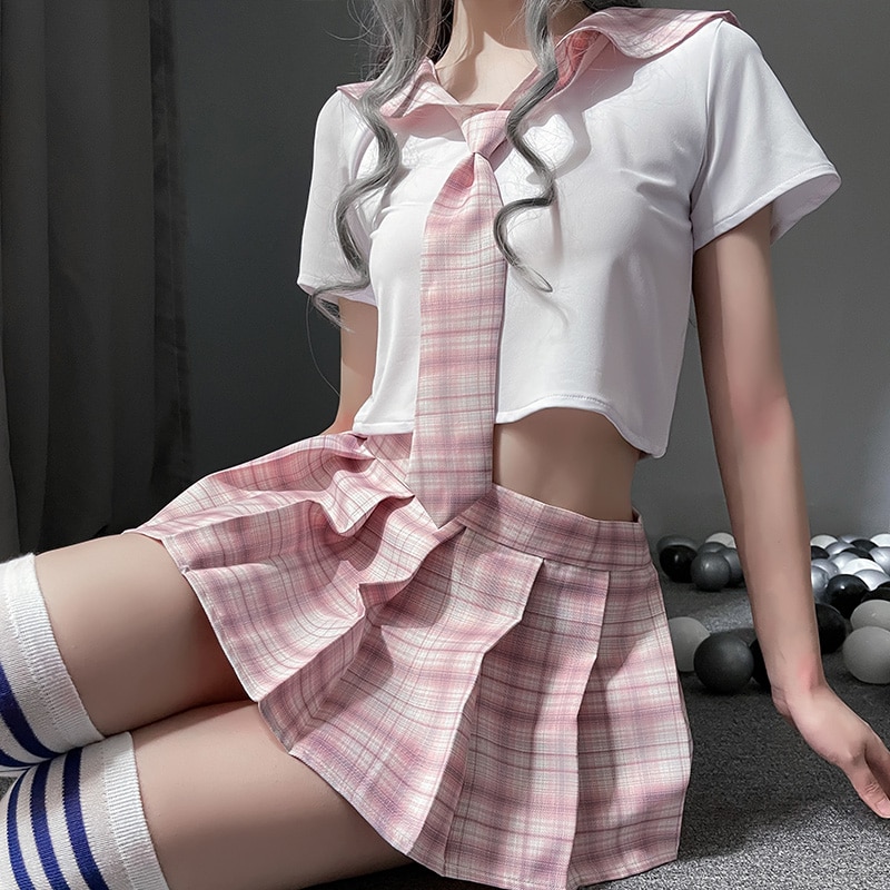 Japanese School Girl Cosplay Student Uniform Women Sexy Lingerie