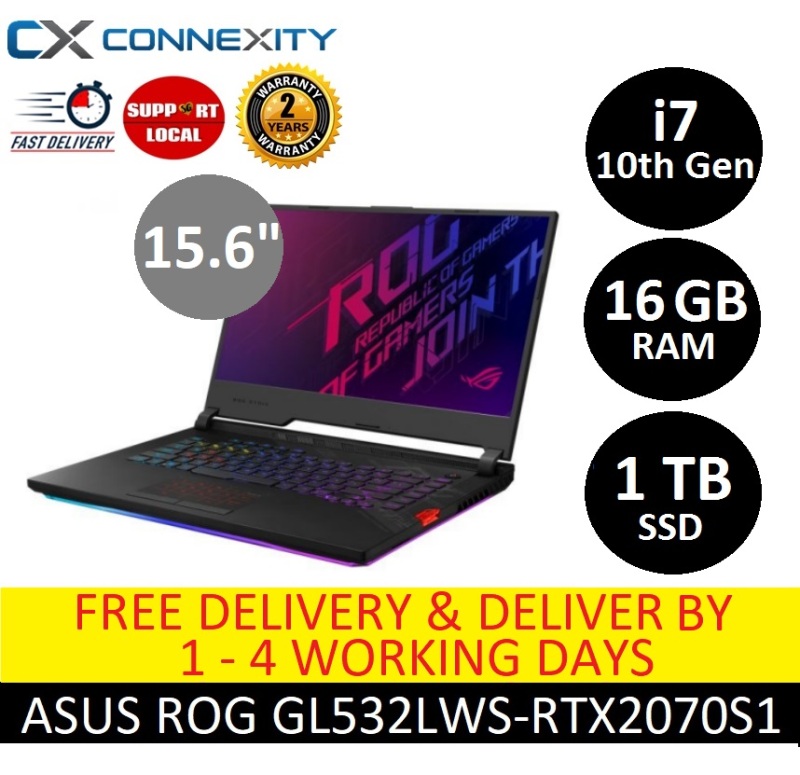 ASUS ROG Strix Scar 15 | GL532LWS-RTX2070S1 | Intel core i7-10875H | 16GB RAM l 1TB SSD | Windows 10 Home | Gaming Laptop l ASUS ROG Strix Scar 15 | Asus ROG Gaming Laptop | Asus Laptop I7 | Asus ROG Gaming Laptop 15.6 Inch | 5022295