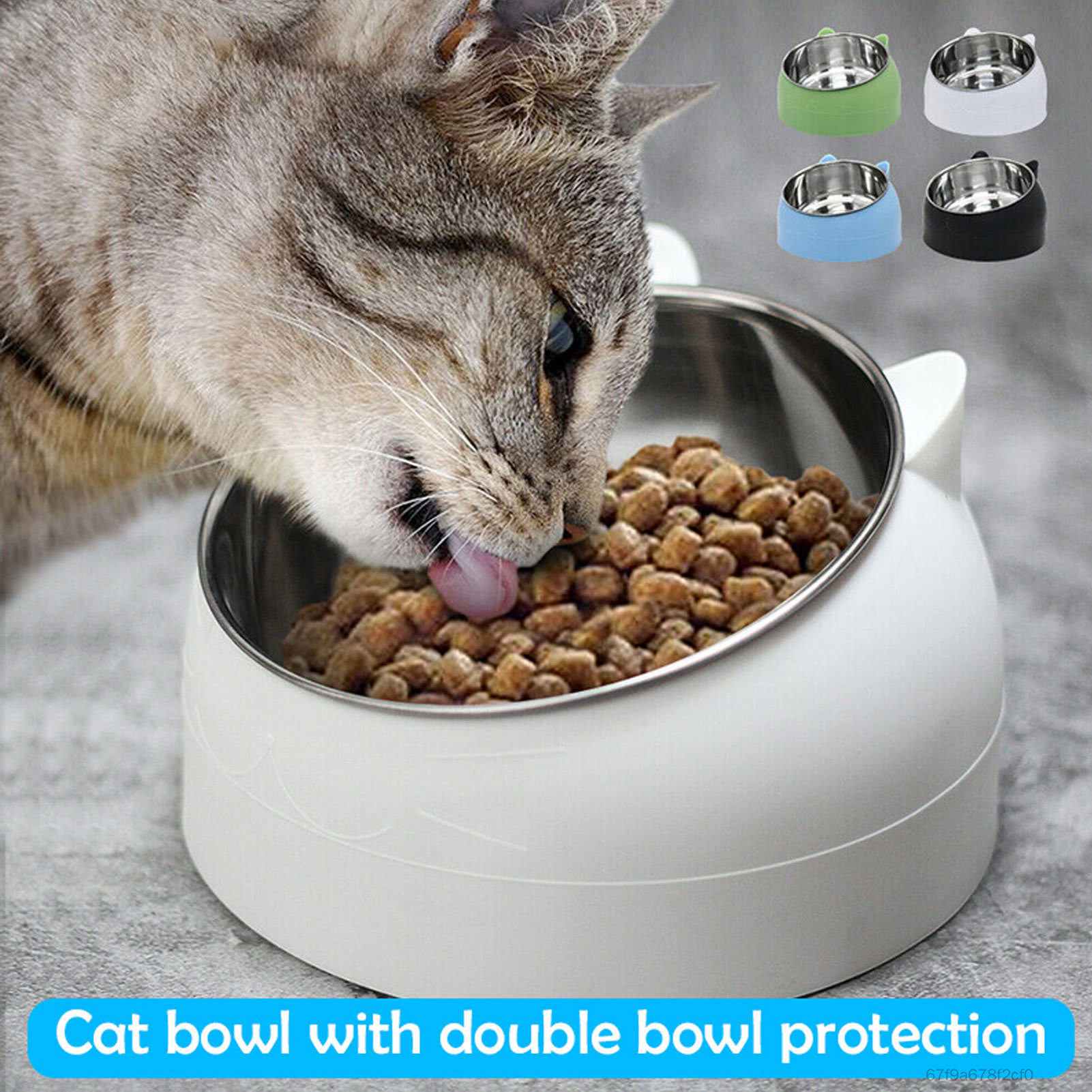 Non-Slip Pet Cat Bowl Removable Double Pet Feeding Bowls for Small Cats and Dogs JDSR-VN