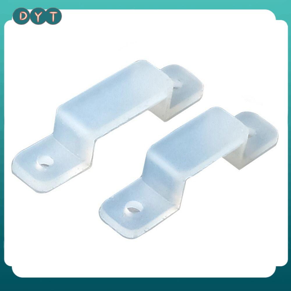 DYT 100pcs 8/10/12/16mm. Kẹp cố định dải đèn LED Silicon Không bóng mờ Kẹp cố định ống neon LED  Giá đỡ gắn đèn LED Lắp đặt đèn LED