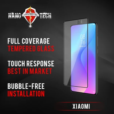 Nanotech Xiaomi Full Glass Screen Protector Redmi K30 K20 Pro Note 9 8 7 7a 5 5a Poco F1 Full Coverage Tempered Glass