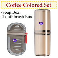 BERMA BABY Portable Soap Holder Travel Toothbrush Cup Sealed Soap Container Leak Proof Drainage Design Easy Clean Matibay Sulit for Camping Gym Travel