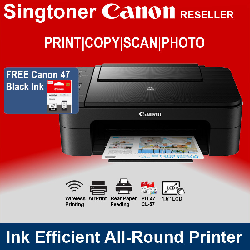 [Local Warranty] Canon PIXMA E3370 Wireless All-In-One Inkjet Printer E-3370 E 3370 colour printer color inkjet printer color printer ink tank printer inktank printer Singapore