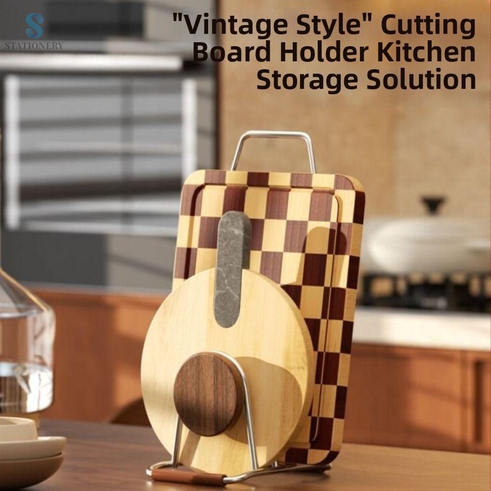 STATIONERY Ổn định Giá đỡ thớt Tiết kiệm không gian Chống gỉ Giá để đồ nhà bếp Thực tế Dày hơn Bộ tổ chức nắp nồi Phụ kiện nhà bếp