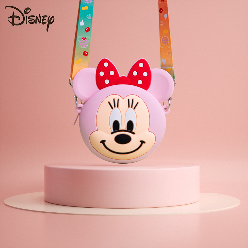 Disney Mickey Mouse Cartoon Coin Purse Silicone Mini Bag Oval Coins