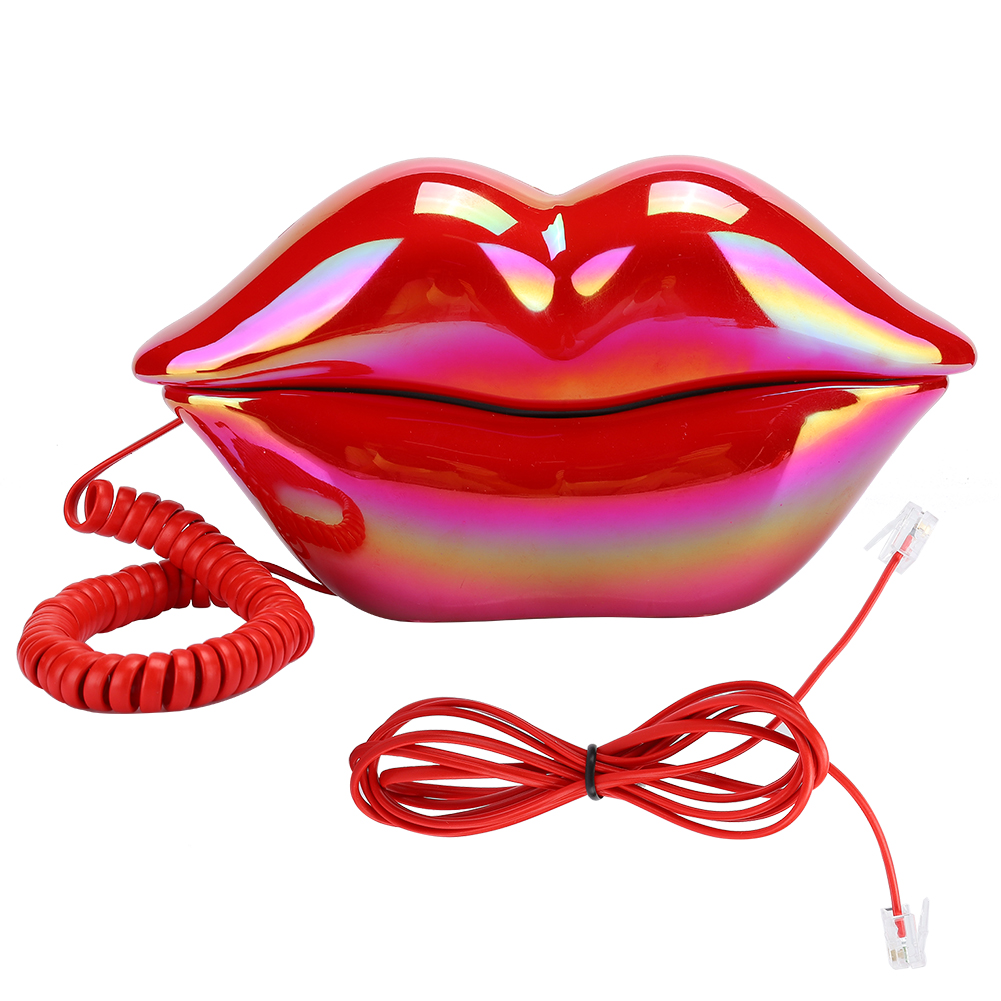 สไตล์ยุโรป Creative Red Lips โทรศัพท์บ้าน - โทรศัพท์เดสก์ท็อปที่ไม่เหมือนใครสำหรับโฮมออฟฟิศการออกแบบวินเทจตัวเลือกของขวัญที่มีสไตล์ ราคา 574 บาท*ส่งฟรี