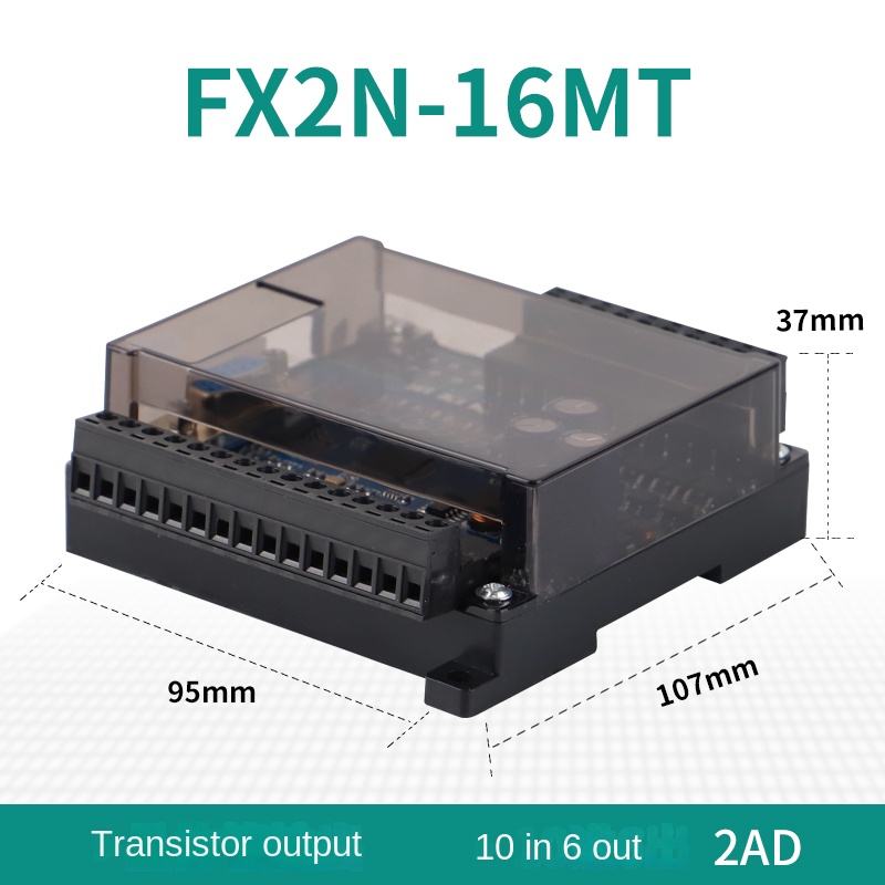 [FX2N] PLC5 FX2N-16MT 8 input 8 output transistor 2ad | Tùy chọn FX2N-10/16/20/24/32MR/MT | 2AD | Relay/Transistor | 6-16 I/O | Tự Động Hóa Công Nghiệp
