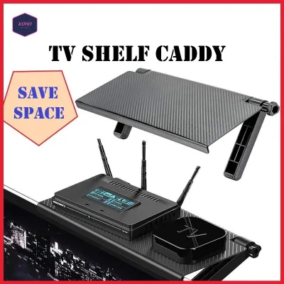 Shelf Storage Caddy Bracket Stand TV Monitor Box Top Wall-mounted Rack TV Router Computer Monitor Screen To Receive Hole-free