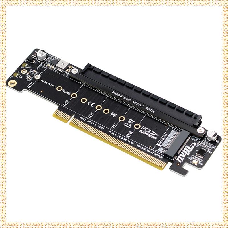 PCIE4.0 Split Expansion Riser Card PCIE X16 TO M.2 NVME SSD Adapter Card PCIE X16 to X8+X4+X4 Quad V