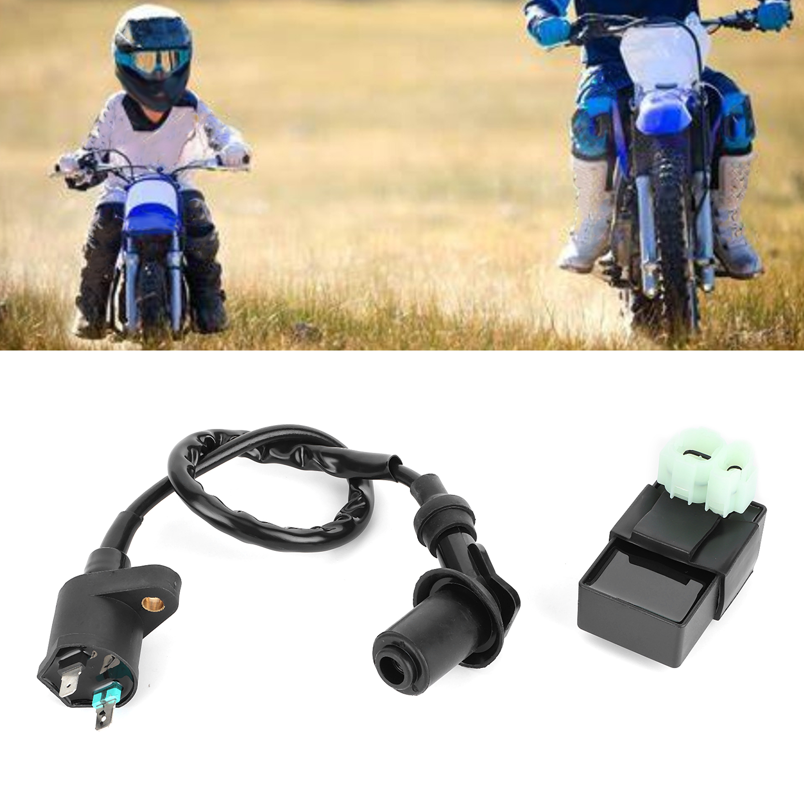 Cuộn dây đánh lửa + CDI đơn vị thay thế phù hợp cho Pit Pro xe mô tô địa hình Quad ATV GY6 125cc 150cc 250cc động cơ