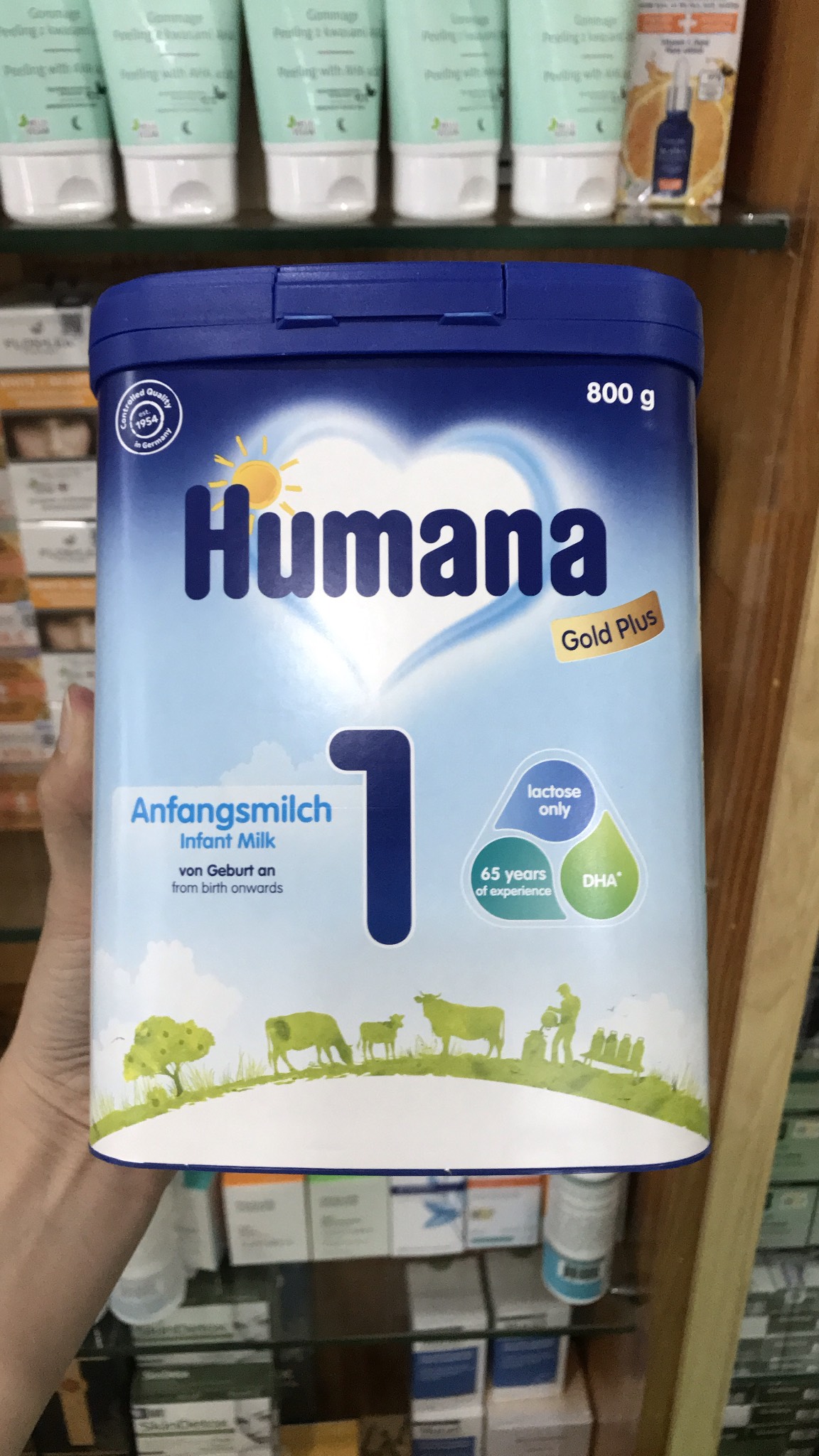 Mới - Sữa Humana Gold Plus 1 800g 0-6 tháng