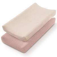 ZONGGJZ MALL 58 2PCS Ultra Soft Diaper Changing Pad Cover Reusable Breathable Cotton Changing Mat Cover Sleeve Sheets Fitted Sheets Diaper Changer Pad Newborn Baby
