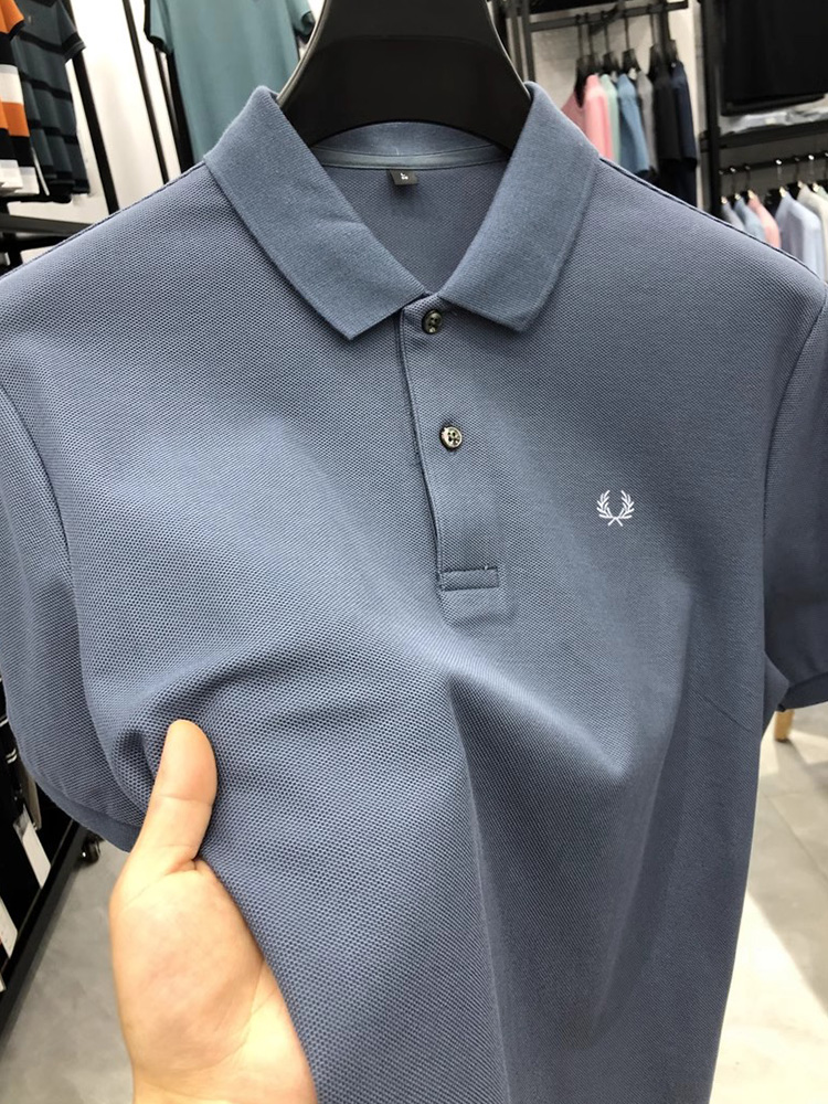 FRED PERRY Giá đặc biệt FP Wheat Suite mùa hè mới ngắn T-Shirt Man kinh doanh giải trí ve cotton nửa tay áo Polo Top