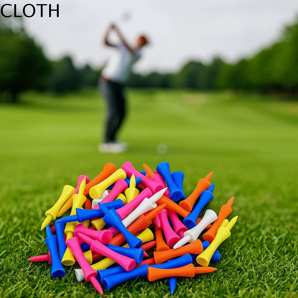 CLOTH 100pcs 68mm. Áo thun cao su golf Thay thế Nhựa Áo Tee Golf Chuyên Nghiệp Sáng tạo Giá đỡ bóng Áo tập golf Phụ kiện Golf