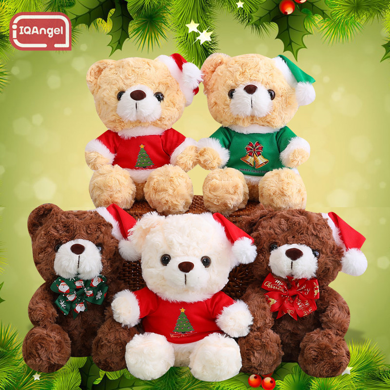 IQANGEL Christmas Gift Cute Bear Doll Children s Holiday Gift Doll