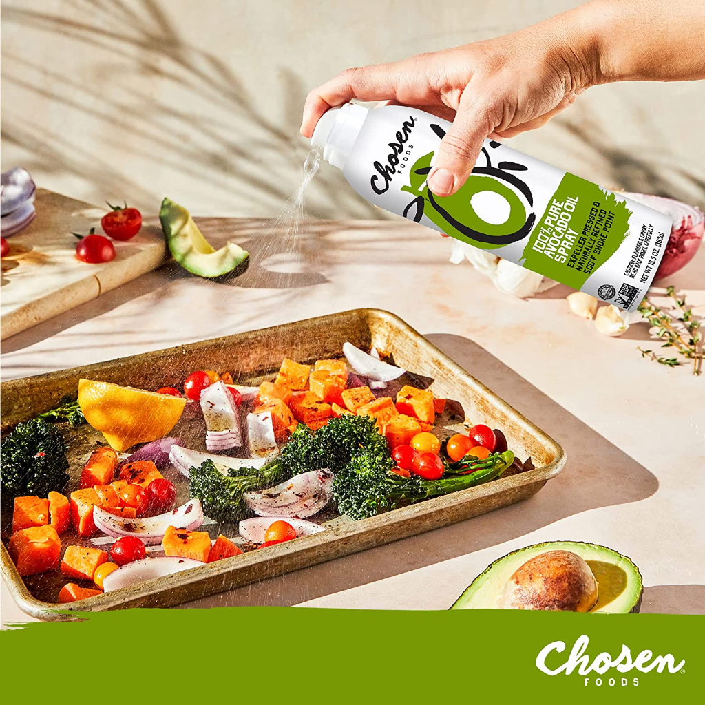 CHAI XỊT DẦU QUẢ BƠ NGUYÊN CHẤT Chosen Foods 100% Pure Avocado Oil Spray, Expeller-pressed, Non-GMO, 170g (6 oz) - SẢN PHẨM RẤT ĐƯỢC ƯA CHUỘNG TRÊN THỊ TRƯỜNG KHÁCH YÊU TRẢI NGHIỆM THỬ NHÉ SẢN PHẨM TỐT, MONG ĐƯỢC ỦNG HỘ VÀ ĐÁNH GIÁ