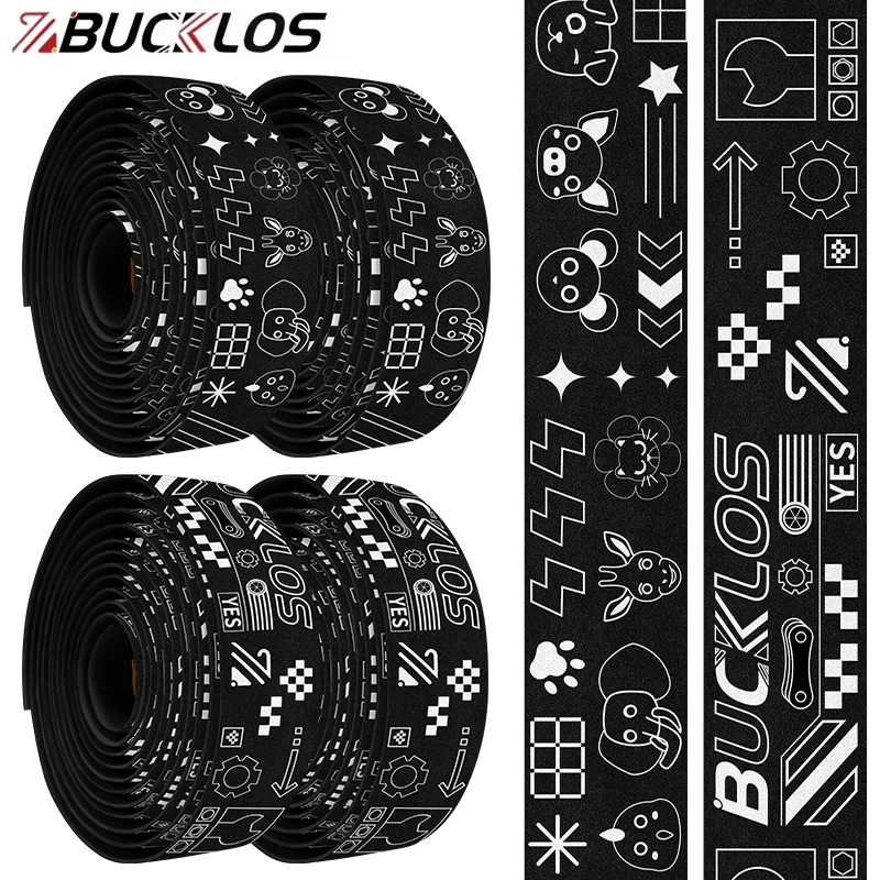 Bucklos Băng ghi đông xe đạp đường trường Băng ghi đông xe đạp chống trượt thoải mái Băng ghi đông xe đạp đường trường hấp thụ sốc Phụ tùng xe đạp