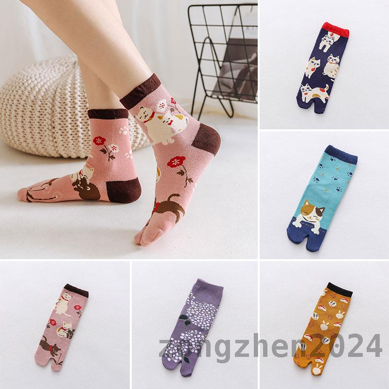 Tất xỏ ngón tất Tabi tất Kimono Tất Hở ngón tất ngón tất ngón chân tất dài Tabi vớ hai ngón ngón ngó
