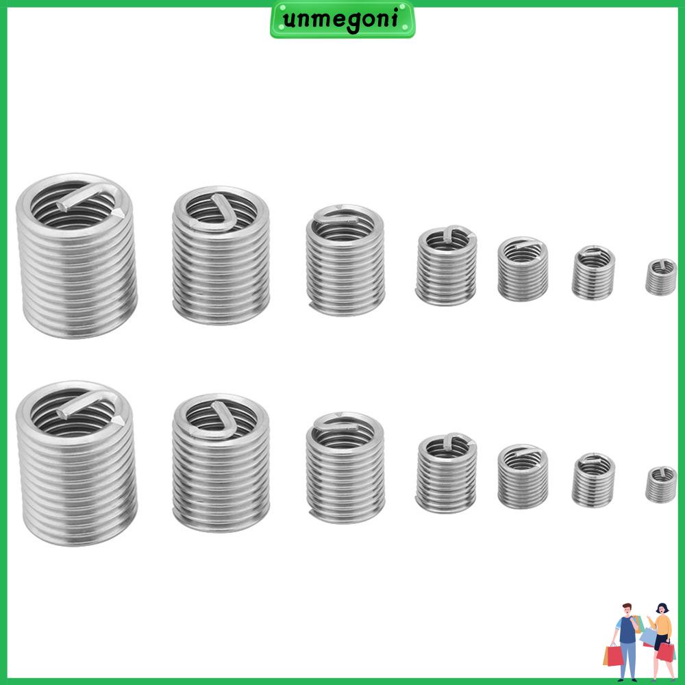 UNMEGONI 60 Pcs Hệ mét M3-M12 Chèn ren dây Bộ sản phẩm đa dạng Thép không gỉ 304 Ống tay sửa chữa vít xoắn ốc Bộ chèn ren Dành cho sửa chữa ô tô