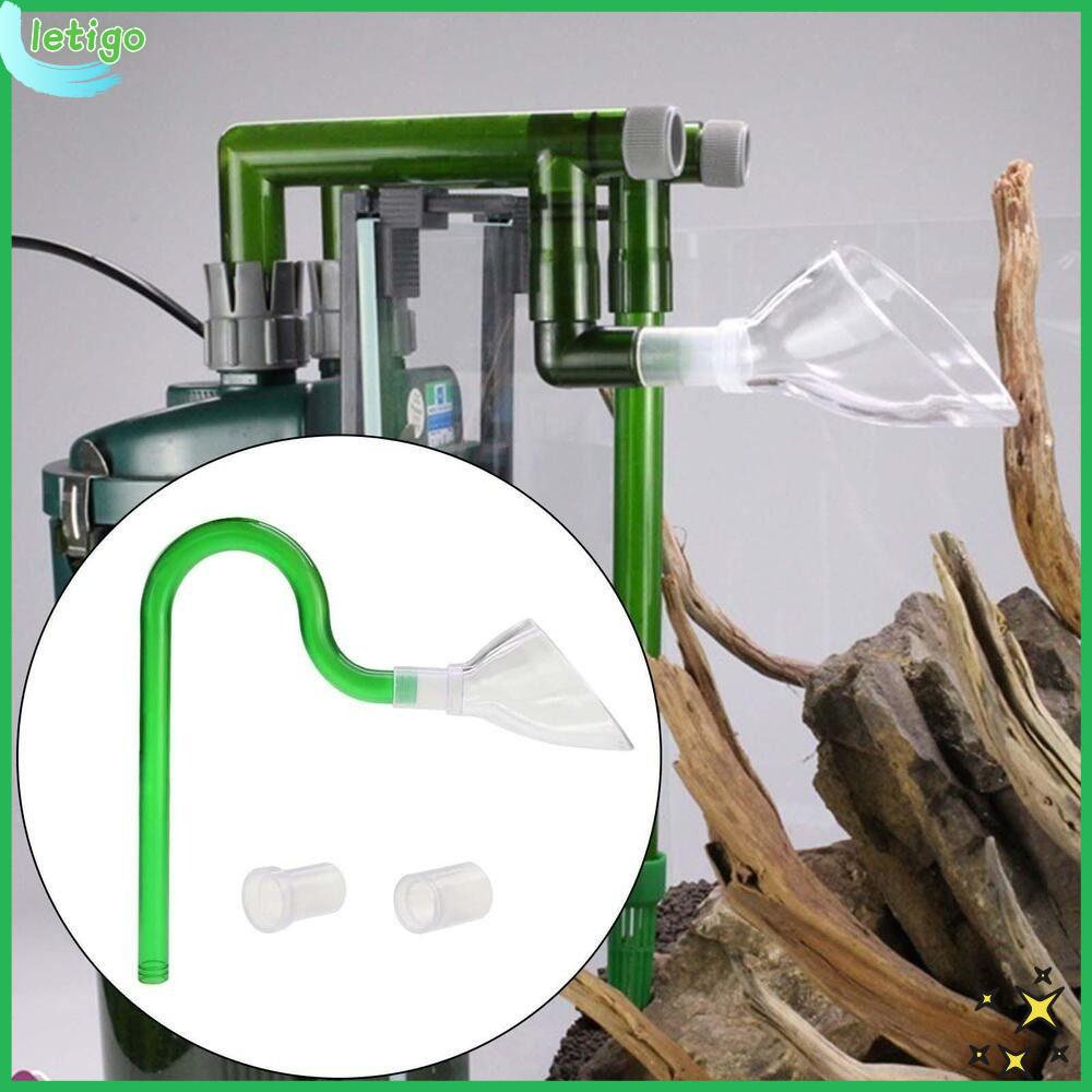 LETIGO Acrylic Ống xả Lily cho bể cá Màu xanh lá cây Với bộ lọc cốc hút Ống dẫn đầu vào và đầu ra của bể cá Chất lượng cao Phụ kiện bể cá Cửa thoát nước Bể cá