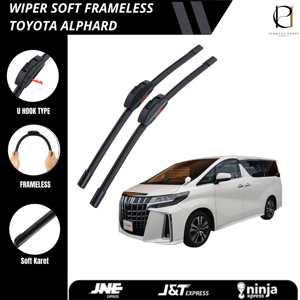 1 Pasang / 1 Set Wiper Mobil Frameless Toyota Alphard - Permana Group Indonesia Harga  55,000 Ringgit*Penghantaran Percuma