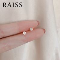 14K Saudi Mini Zircon Hoop Earrings Cubic Zirconia Small Piercing Earings Stud Earring
