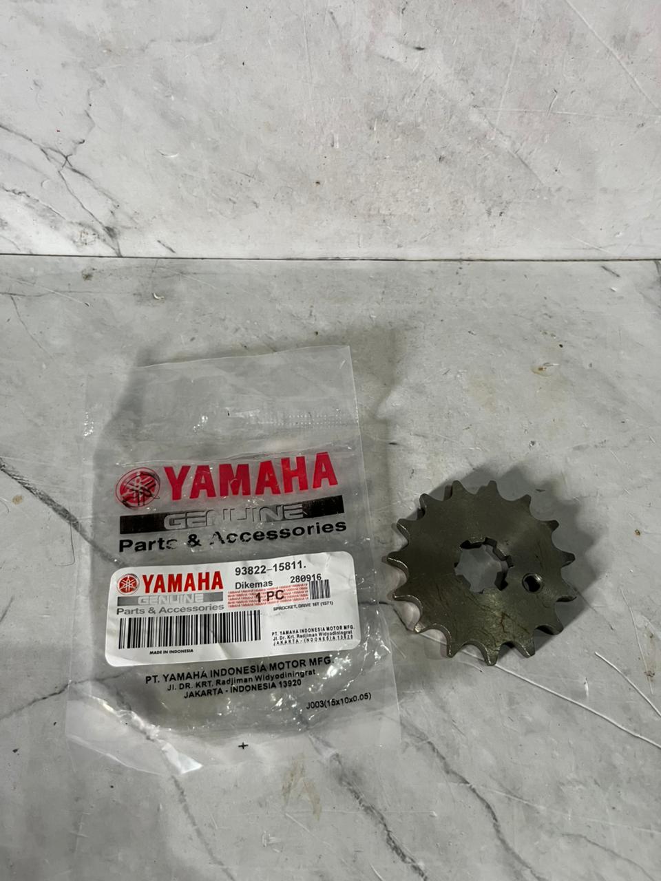 GEAR DEPAN /GIR DEPAN 15T YAMAHA JUPITER MX 93822-15811 Harga 9,200 rupiah*Gratis Ongkir