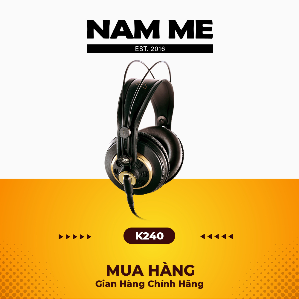 Tai nghe kiểm âm akg k240 studio - hàng chính hãng, over-ear monitor cho phòng thu chuyên nghiệp