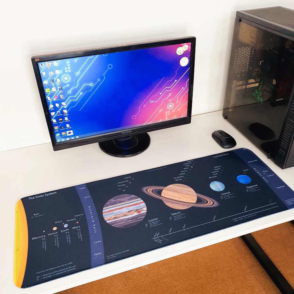 Lót chuột cỡ lớn 80x30cm dày 2mm pad gaming cỡ lớn speed bo viền chắc chắn