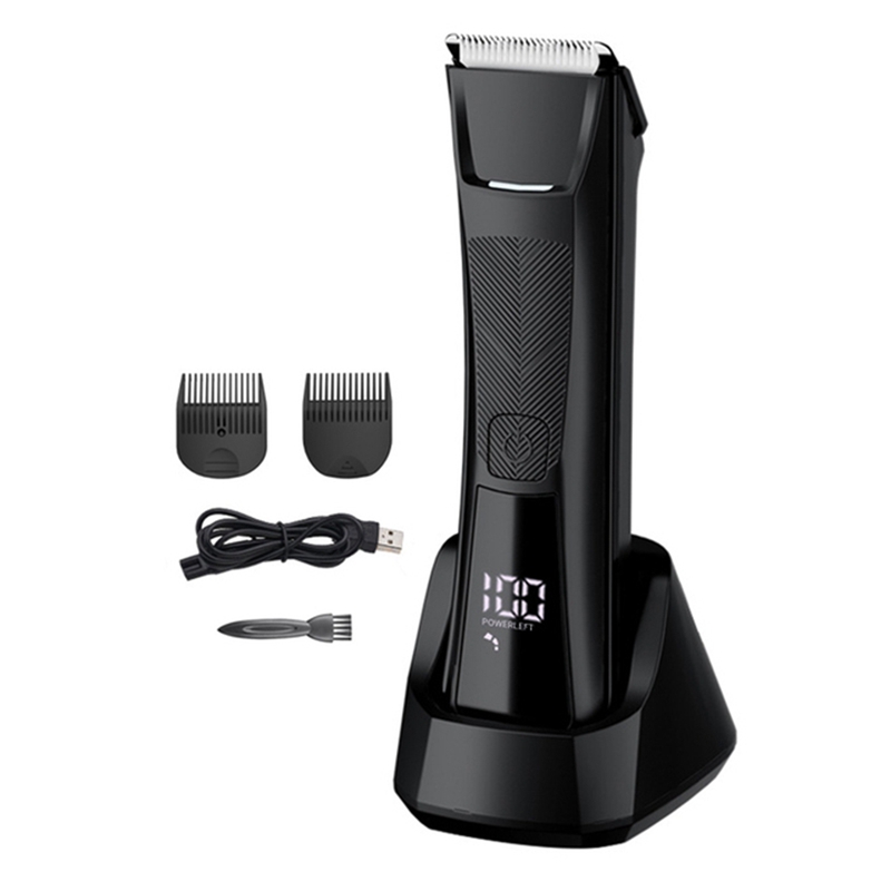 (PQMK) Body Hair Trimmer for Men Groin Electric Manscaper Pubic Hair Remover Epilator Chest Grooming Clippers Waterproof, Fine Workmanship