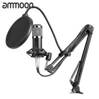 [ammoon]quà bí mật BM800 Condenser Microphone Podcast Live Broadcast Equipment USB MIC Microfone Set Studio Mic with Arm Stand Music Recording Equipment for Studio Live Recording and Broadcasting