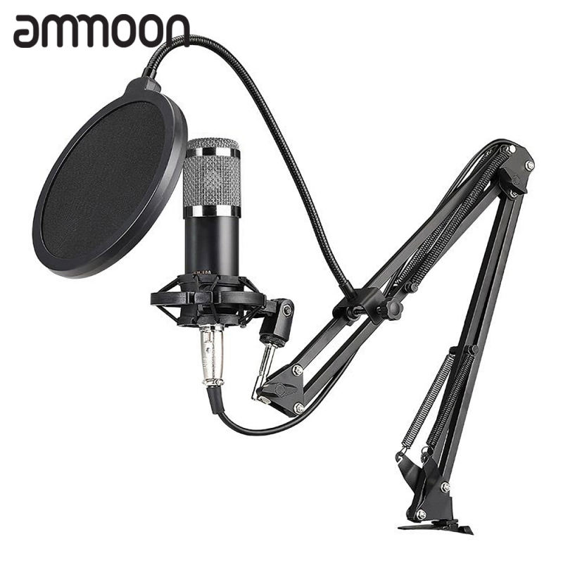 quà bí mật BM800 Condenser Microphone Podcast Live Broadcast Equipment USB MIC Microfone Set Studio Mic with Arm Stand Music Recording Equipment for Studio Live Recording and Broadcasting
