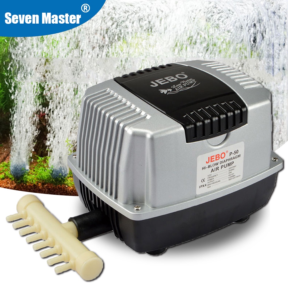 JEBO 10W Big Air Pump 220~240V For Aquarium Fish Tank With 8 Ways Air Splitter Control Valve High Quality P30 ราคา 585 บาท*ส่งฟรี