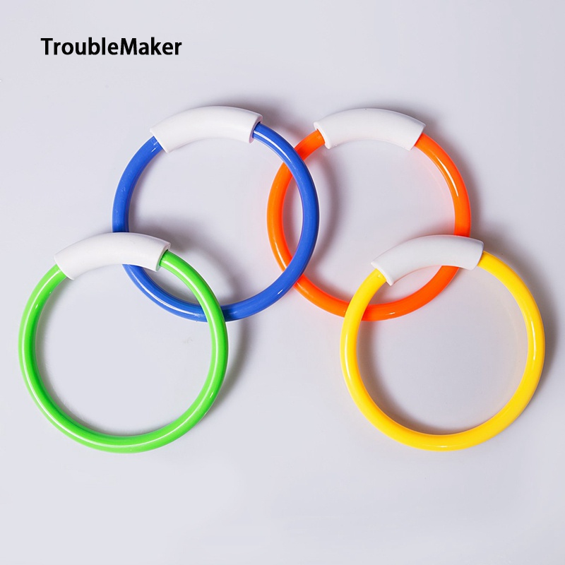 TroubleMaker 8 Pcs Underwater Swimming Pool Diving Rings, Diving Throw Torpedo Bandits Toys For Kids Gift Set. Training Dive Toys For Learning To Swim ราคา 223 บาท*ส่งฟรี