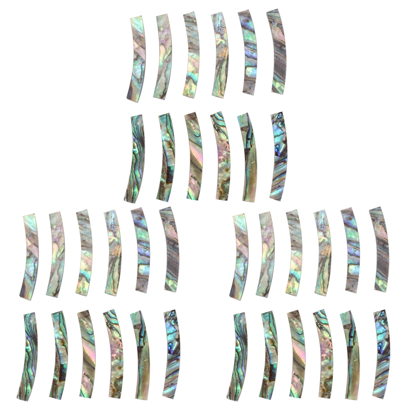 36Pcs Guitar Soundhole Rosette Paua Abalone Shell Inlay Curved Strips Guitar Sound Hole Inlay 4mm Width