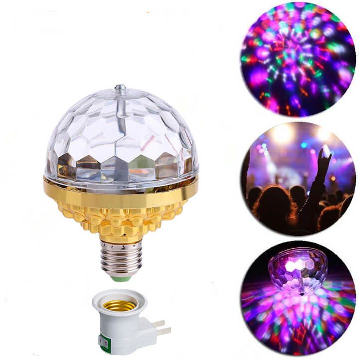 [KÈM REMOTE] Đèn Led 7 màu nháy theo nhạcĐèn vũ trường xoay tự động 360 độ siêu sáng cảm biến âm thanh decor phòng ngủ