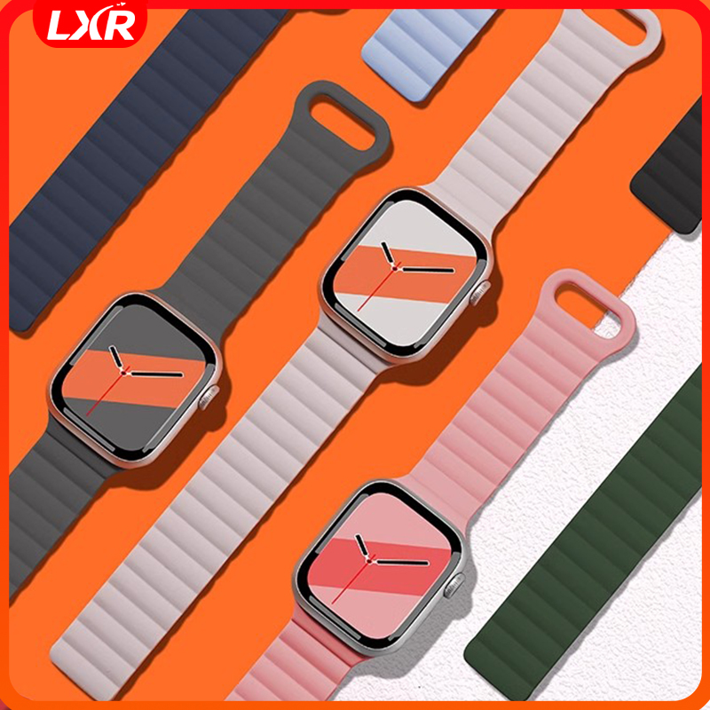 สายซิลิโคนกีฬาแม่เหล็ก Smart Watch Ultra 2 Iwatch Series 10 9 8 7 6 SE 5 4 3 49มม 41มม 45มม 44มม 40มม 42มม 38มม 46มม ราคา 58 บาท*ส่งฟรี