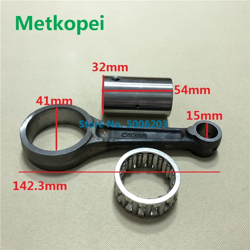 Thanh truyền trục khuỷu xe máy CG200 LF200 ZS200 cho Honda 200cc CG 200 với bạc đạn kim (chốt piston 15mm)