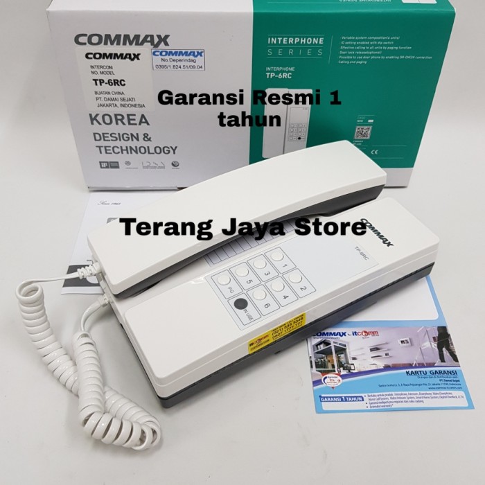 INTERPHONE COMMAX TP-6RC INTERCOM COMMAX TP6RC (6 CHANNEL)-Shelishop13 Harga  705,000 Ringgit*Penghantaran Percuma