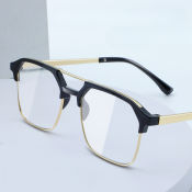 A-G Square Blue Light Blocking Half-Frame Reading Glasses