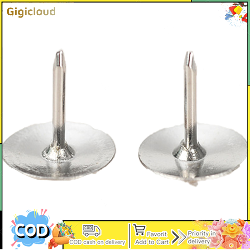 50Pcs Thumb Tacks Push Pins For Cork Board Metal Point Thumb Tacks Pin Flat Push Pins For Bulletin Boards Wall Hangings ราคา 9 บาท*ส่งฟรี