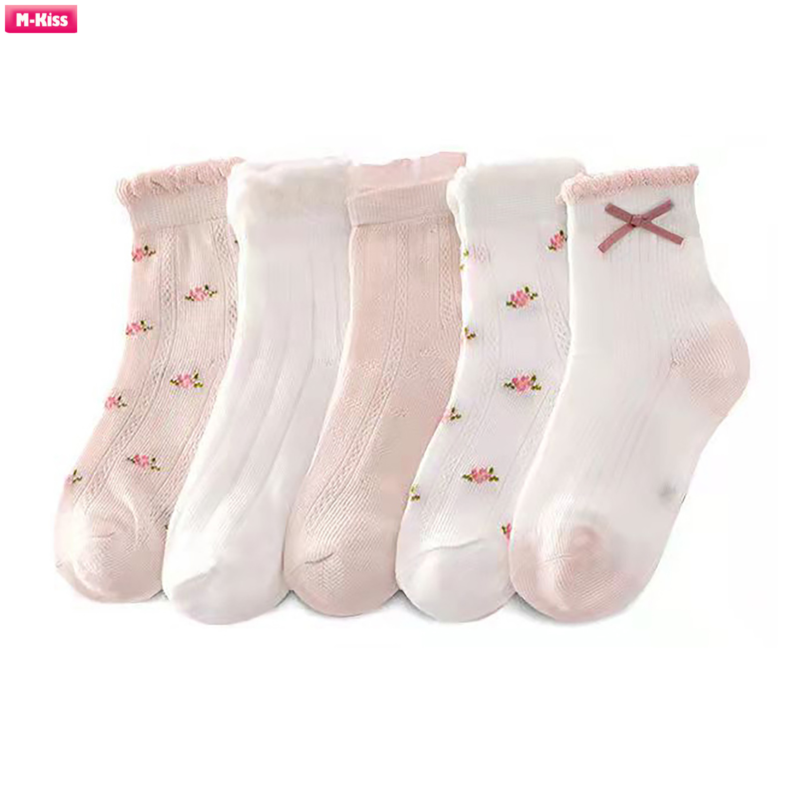 M-Kiss Ultra-thin Mesh Girls Socks with Y