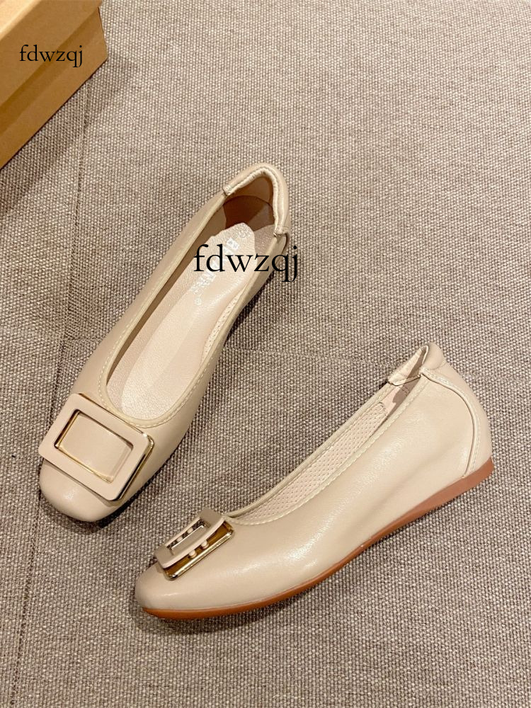 Stealth Slope Follower Square Button Flat Sole Single Shoes Kiểu Dáng Mới Đế Mềm Bên Trong Tăng Chiều Cao Thoải Mái Giày Nữ Fdwzqj-Vn