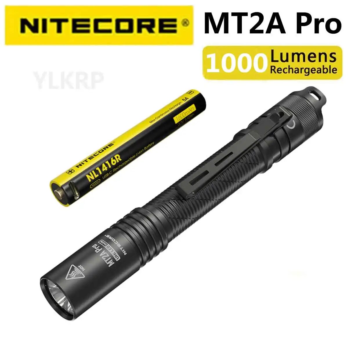 NITECORE MT2A Pro 1000 lumen flashlight, supporting USB-C direct charging, suitable for outdoor camping