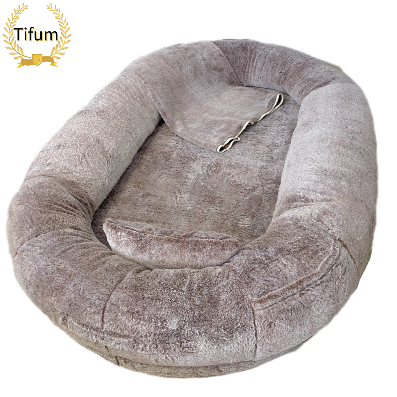 Tifum 39x28" Human Dog Bed, Extra Size Human Sized Pet Bed With Side Pocket, Large Bean Bag Bed With Portable Handle, Washable Lazy Sofa For Humans Large Dog ﻿ - ยี่ห้อ Tifum ราคา 1,314 บาท*ส่งฟรี
