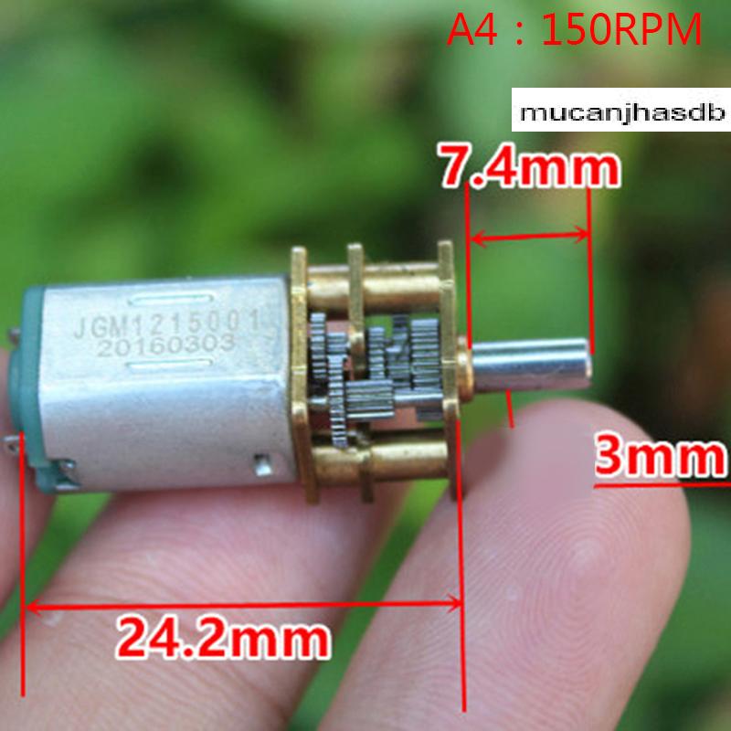 mucanjhasdb Micro N20 Bánh Động Cơ Tốc Độ Chậm Kim Loại Hộp Số Giảm Tốc Động Cơ Điện Tự Làm Đồ Chơi - 6
