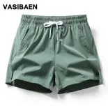VASIBAEN Quần short nam-quần thể thao nam Lụa băng Quần Short chạy Bộ nhanh khô mùa hè Quần thun thể dục ba điểm Quần bóng rổ bốn điểm năm điểm
