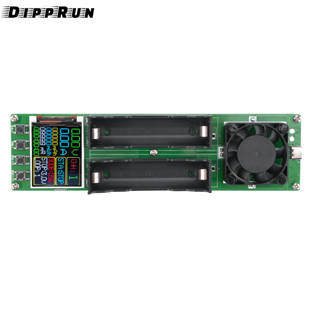 Dipprun Màn hình hiển thị kỹ thuật số dung lượng pin nội Bộ Máy đo điện trở Lithium pin thiết bị dò điện mô-đun 18650 kiểm tra pin